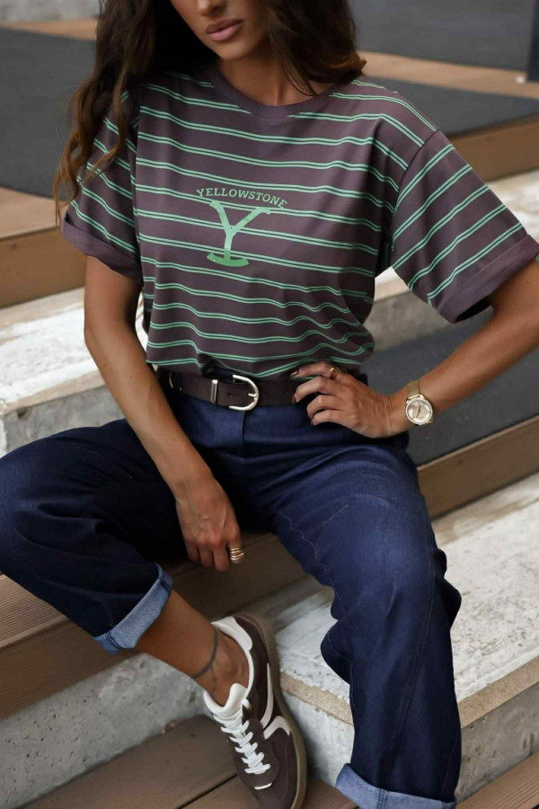 T-SHIRT STONE GREEN