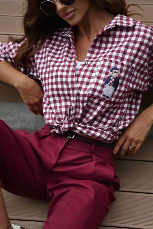 KOSZULA BEAR BORDO