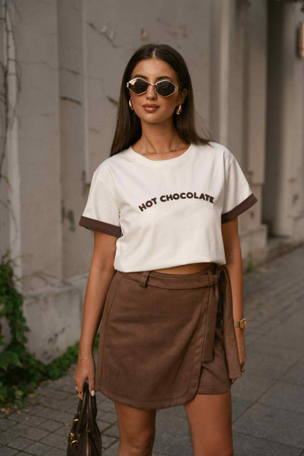 T-SHIRT CHOCOLATE WHITE