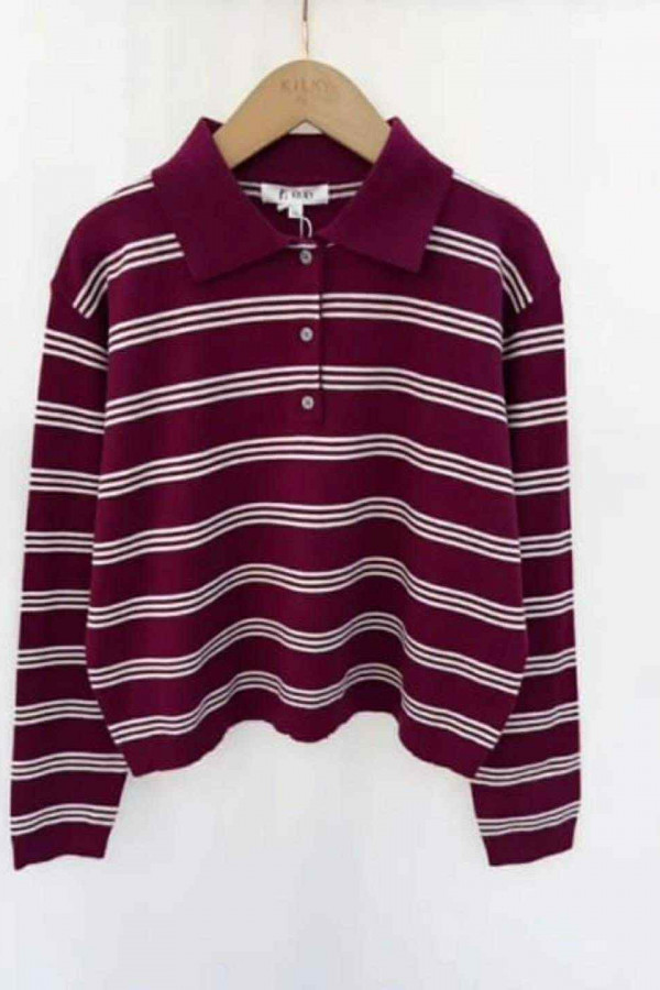 SWETER POLO PASKI