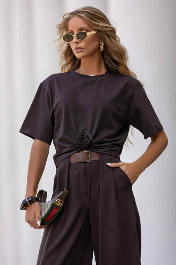 T-SHIRT GABA BROWN